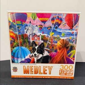🔴2/$25🔴Masterpieces 300 Piece EZ Grip Jigsaw Puzzle Neuschwanstein Balloons